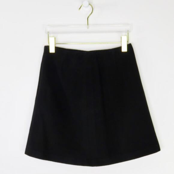 Vintage Compagnie Express Black A-Line Mini Skirt 27" Formal Pencil Skirt Twee - Picture 3 of 4